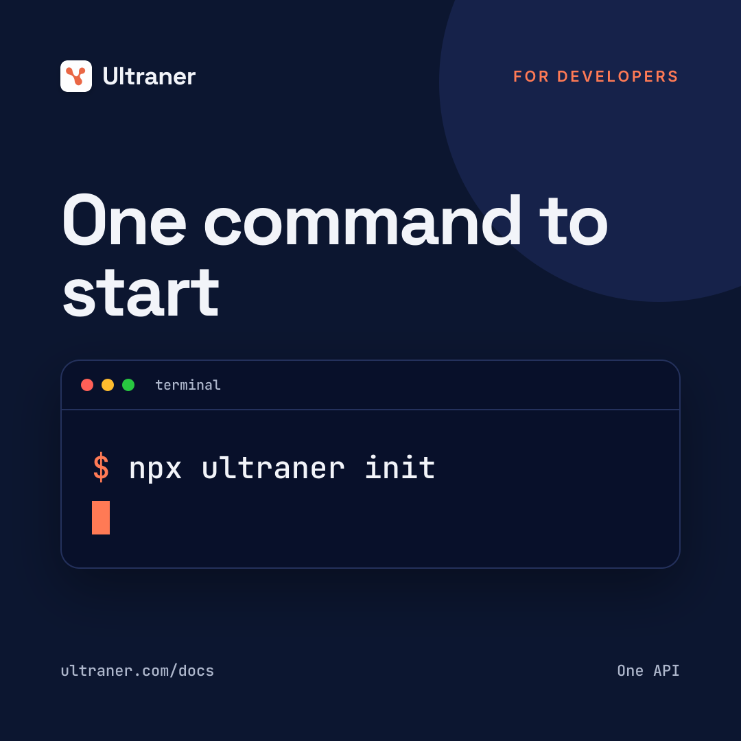 Set up Ultraner in your project with one command.