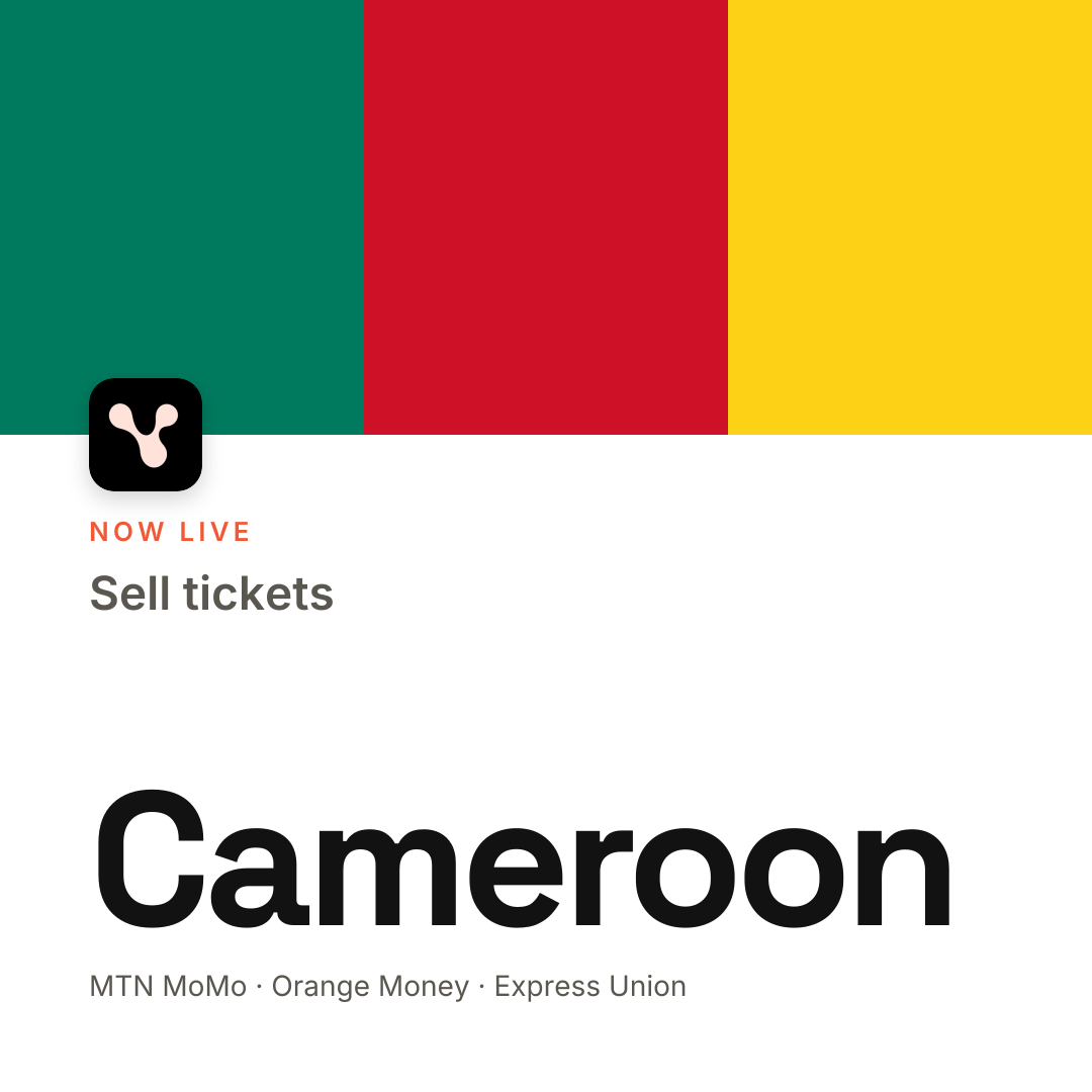 馃嚚馃嚥 How to sell tickets in Cameroon.
