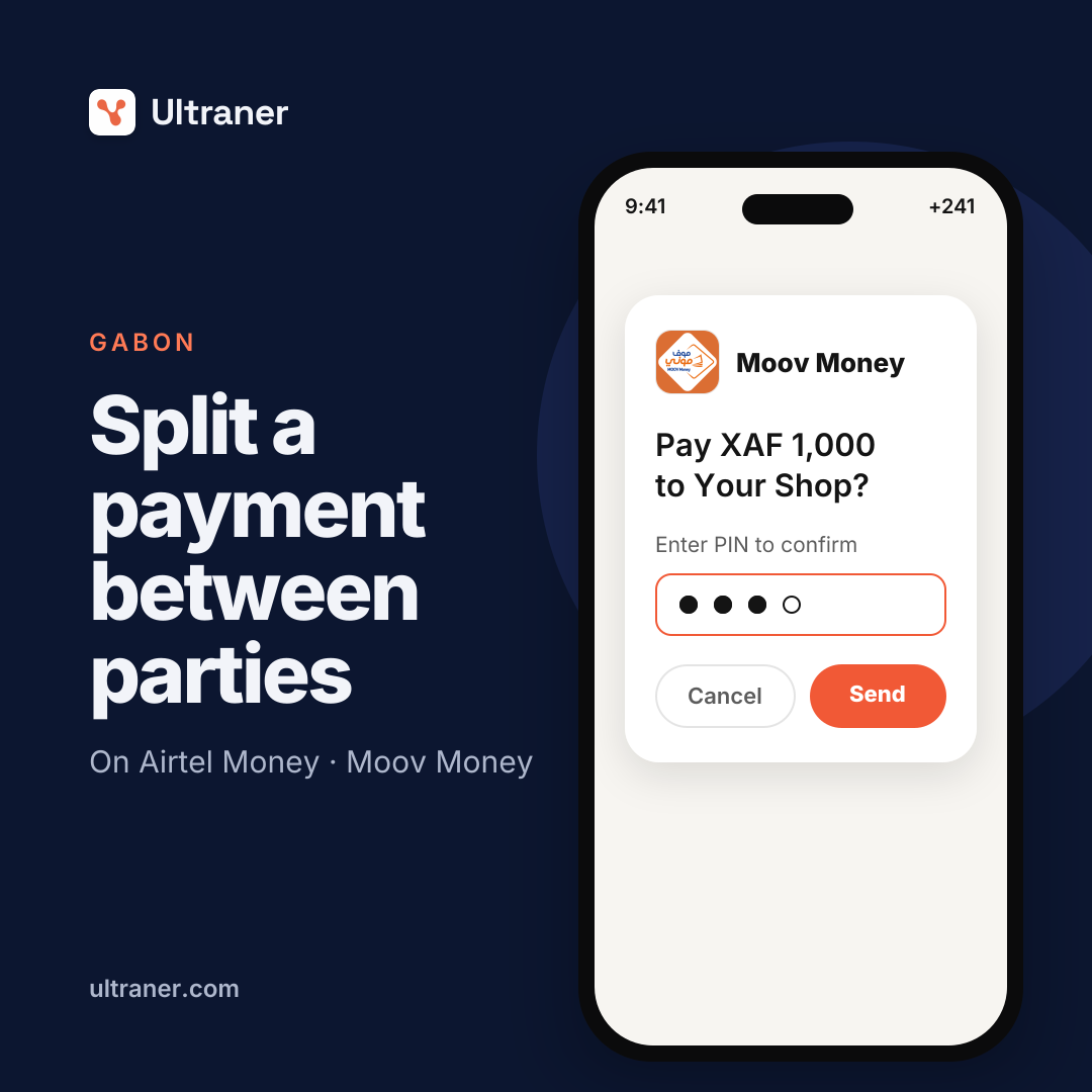 馃嚞馃嚘 Split a payment between parties in Gabon?