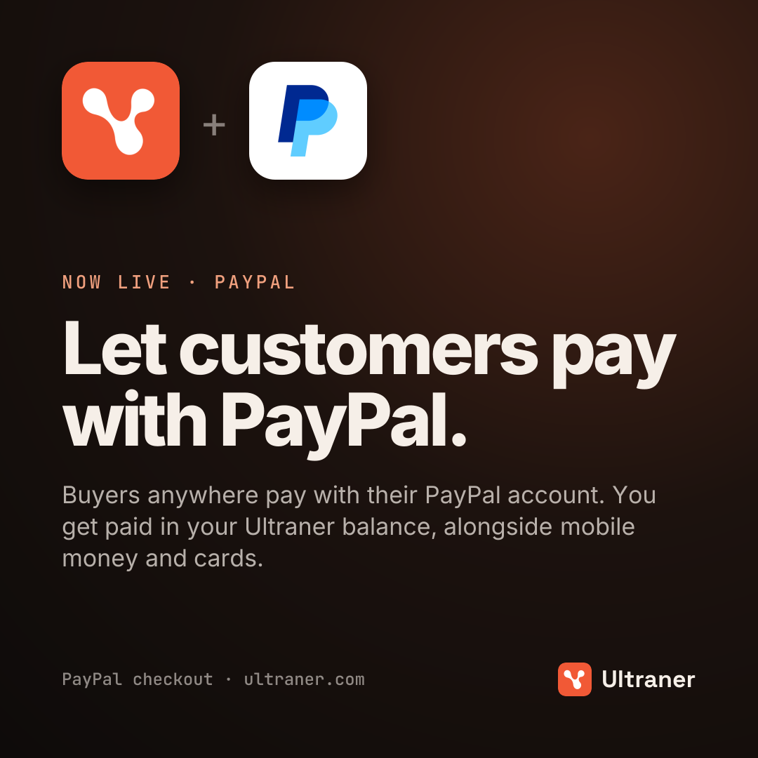 PayPal is live on Ultraner.